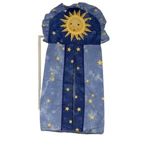 Vtg Kidsline Celestial Sun Hanging Diaper Stacker Holder 90s Decor Stars Blue